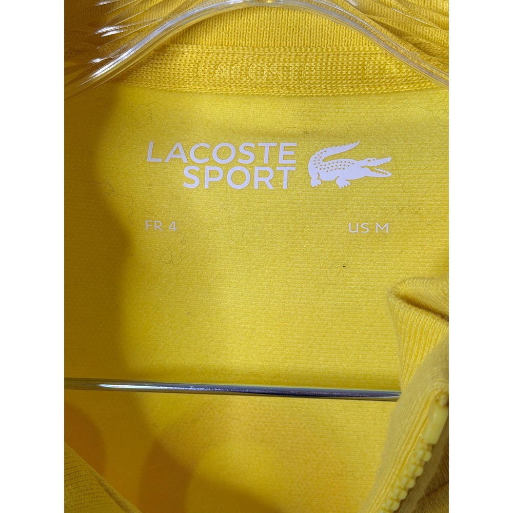 Lacoste Sport Miami Open Yellow Full Zip Track Jacket Womens Medium - Picture 5 of 8